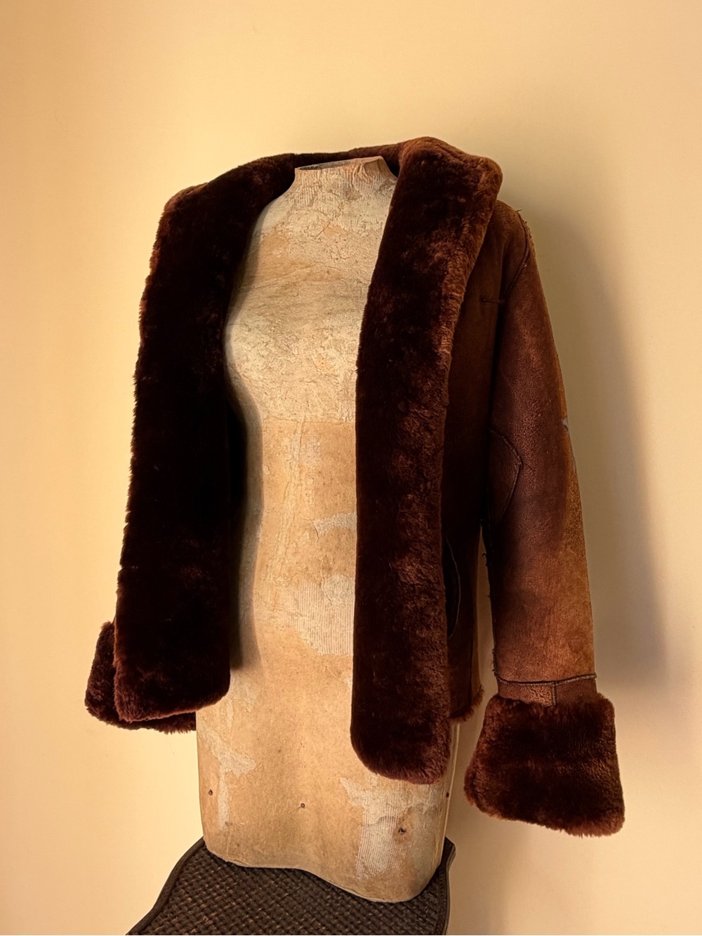 Vtg 70's Pennylane Shearling Jacket Rust Brown Celestial Western Boho Whimsygoth - Picture 6 of 8
